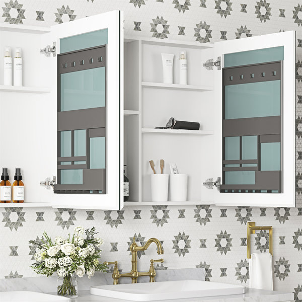 Hokku Designs Bathroom Mirror Medicine Cabinet - Wooden Door Medicine Cabinets For Bathroom ...